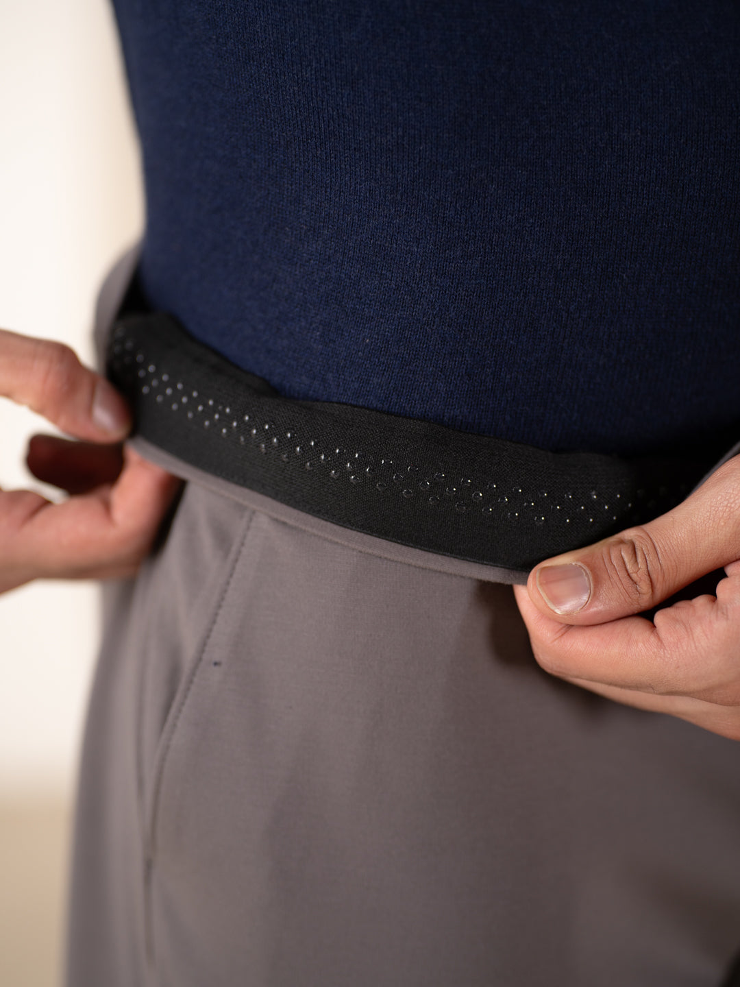 Malai Dark Grey Soft-touch Slim Fit Power Stretch Pants