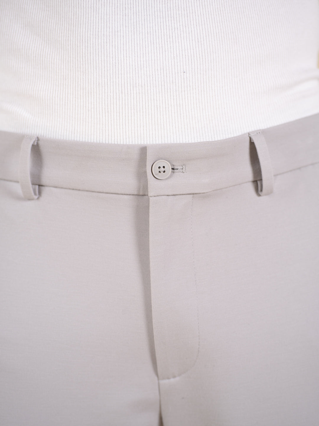 Malai Light Grey Soft-touch Slim Fit Power Stretch Pants