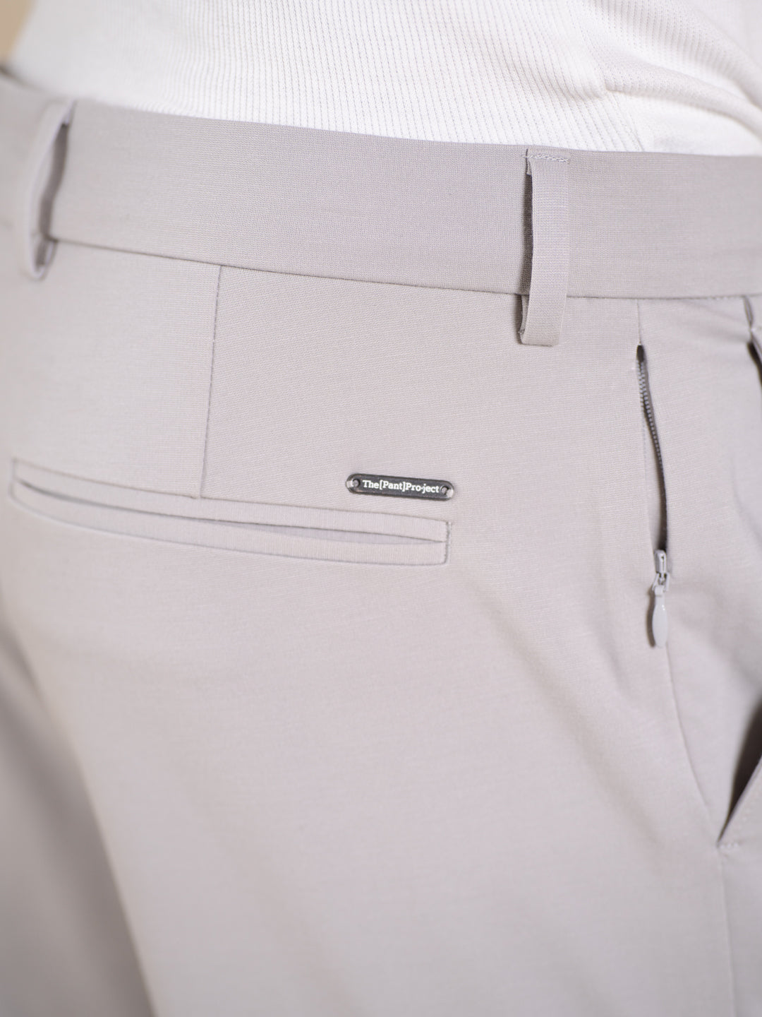 Malai Light Grey Soft-touch Slim Fit Power Stretch Pants