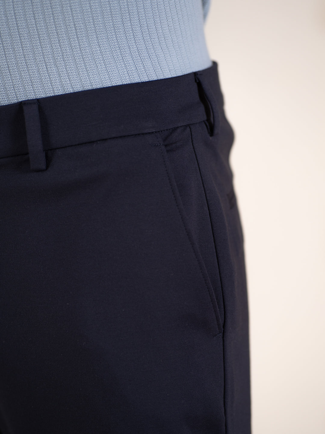 Malai Navy Soft-touch Slim Fit Power Stretch Pants