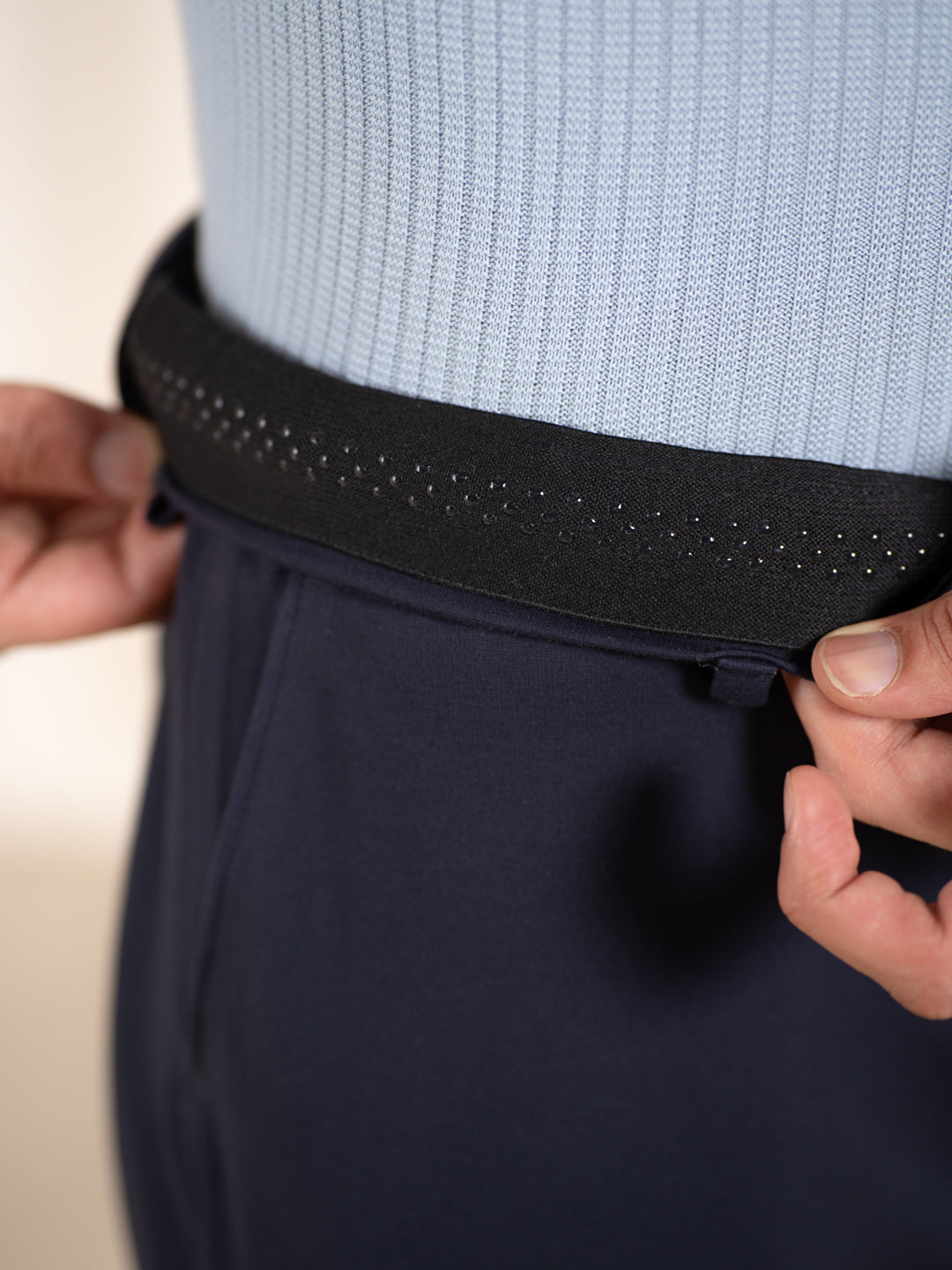 Malai Navy Soft-touch Slim Fit Power Stretch Pants