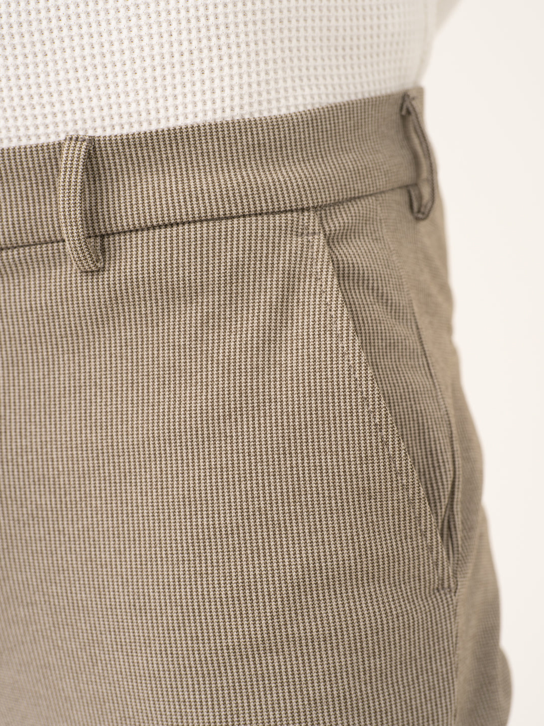 Jupiter Brown Houndstooth Power-Stretch Pants