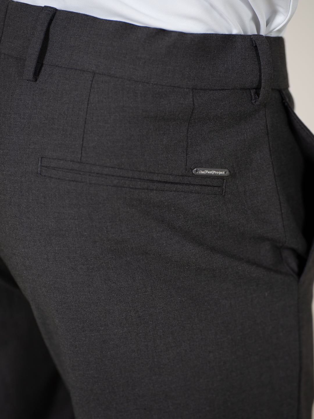 Gravitas Grey Melange Stretch Formal Pants
