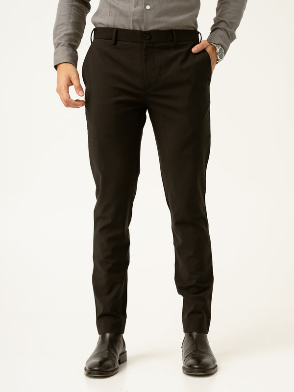 Biella Black Luxury Merino Wool Pants