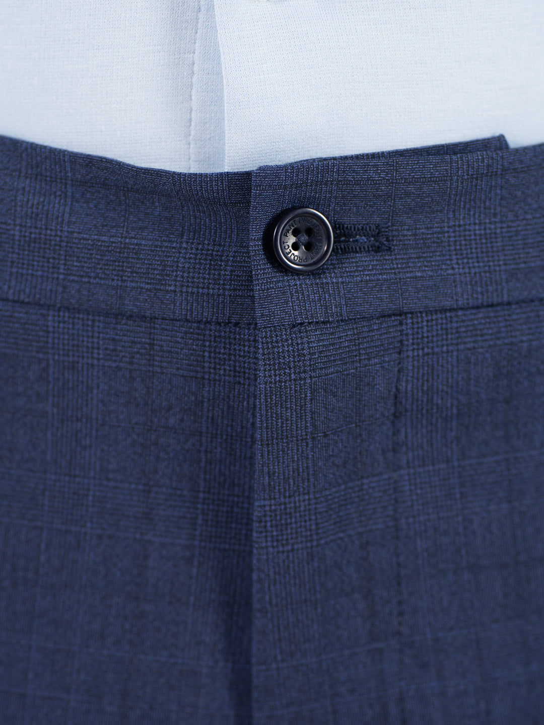 Strategist Blue Checks Relaxed Fit Stretch Formal Pants
