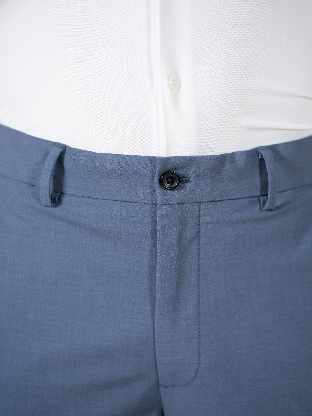 True Blue Melange Relaxed Fit Stretch Formal Pants