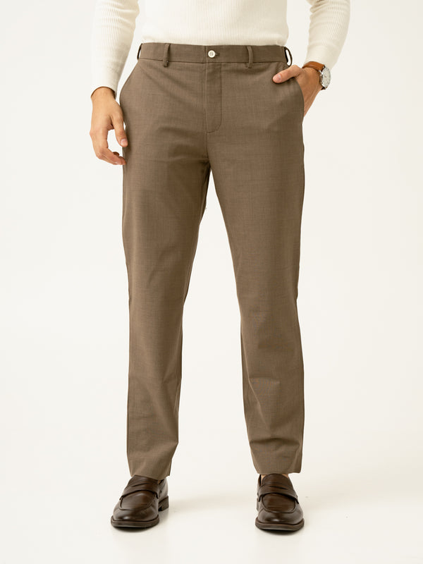 Boston Brown Melange Merino Wool Pants