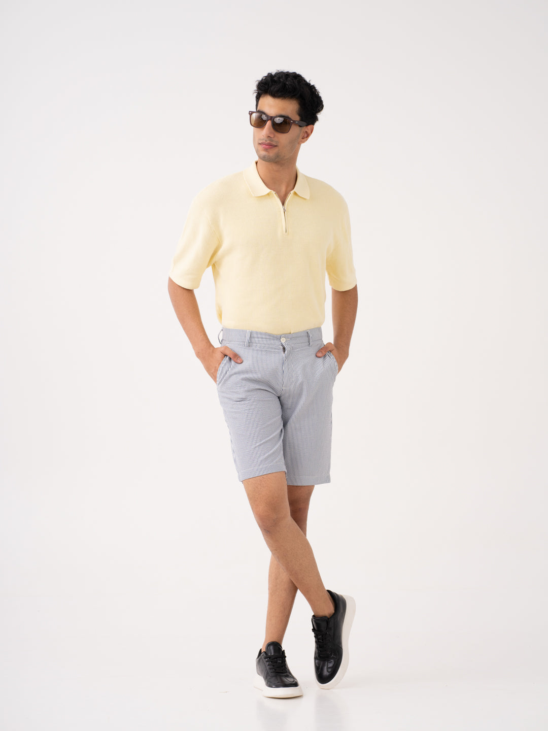 Captain navy blue trousers by pant project, showcasing a tailored fit with a subtle pintuck detail, perfect for formal wear.