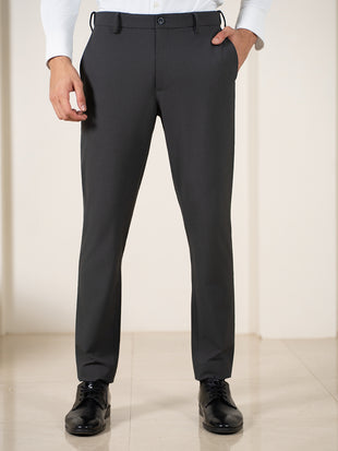 Shepherd Grey Houndstooth Slim Fit Stretch Formal Pants