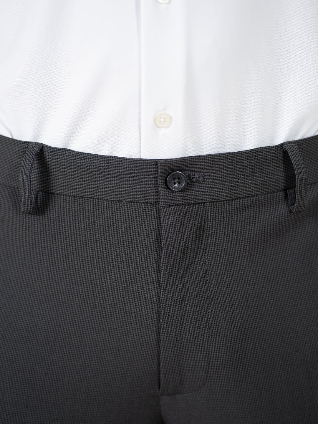 Shepherd Grey Houndstooth Slim Fit Stretch Formal Pants