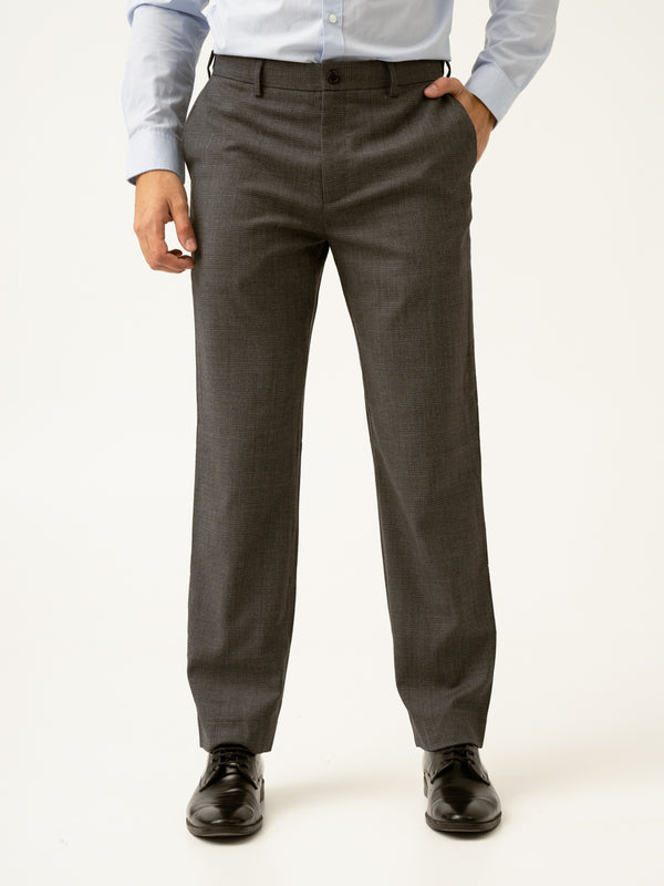 Nostalgia Grey Checks Merino Wool Pants