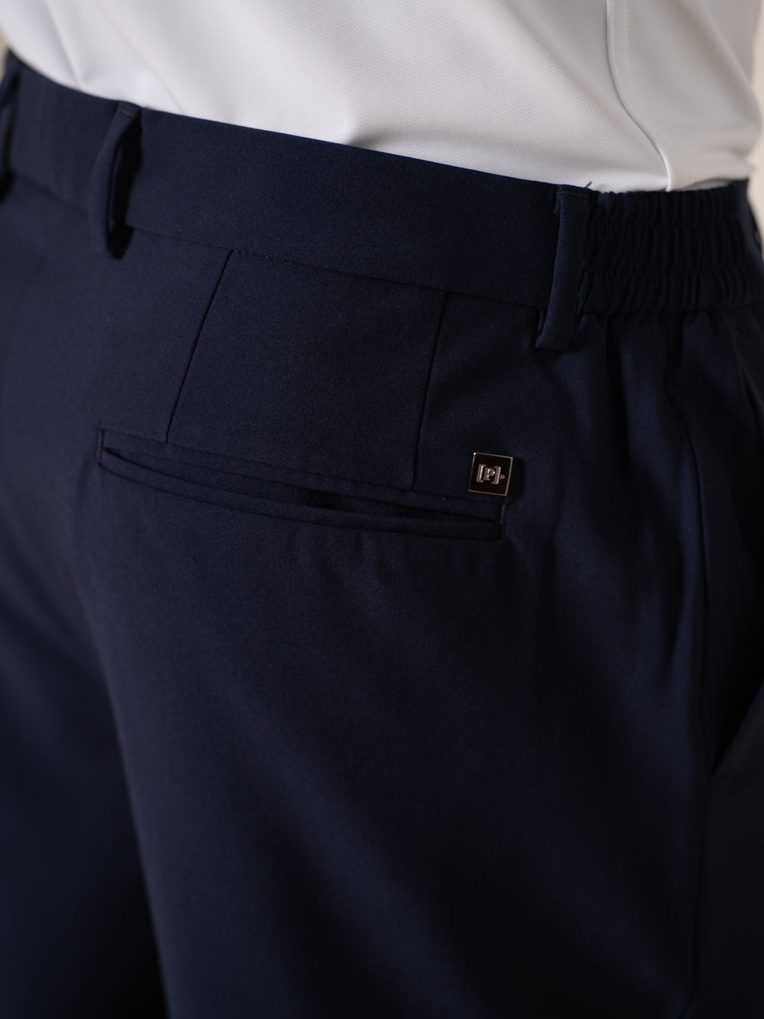 Uplift Navy 247 Relaxed Fit Smart Formal Trousers