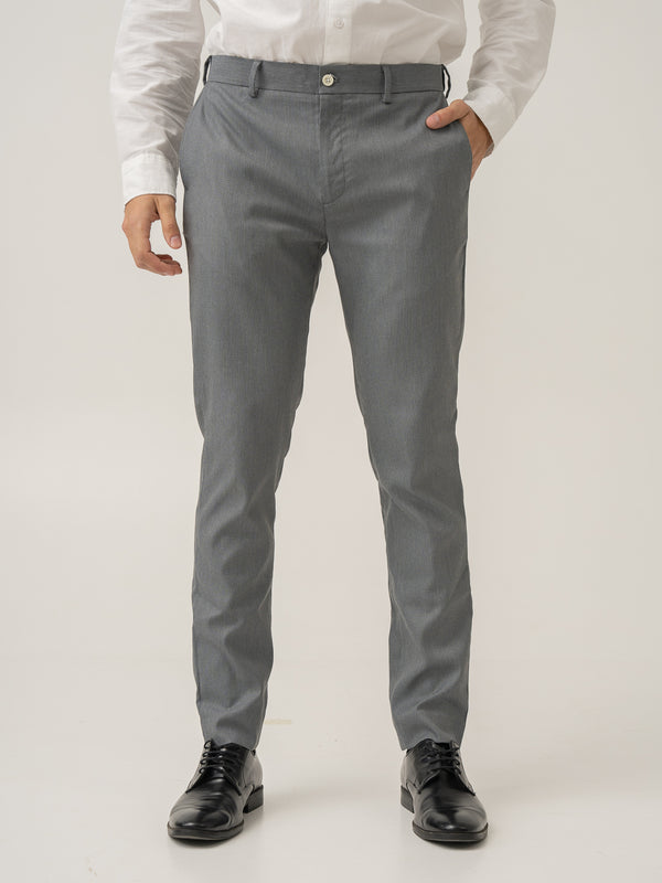 Front view of jazz grey microdots formal pant at Pant Project