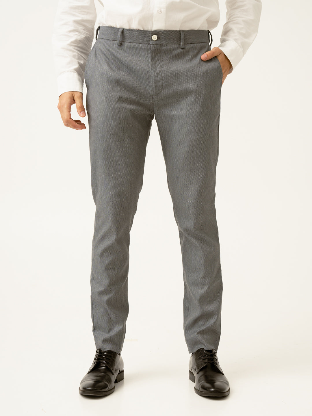 Jazz Grey Microdots Formal Pants