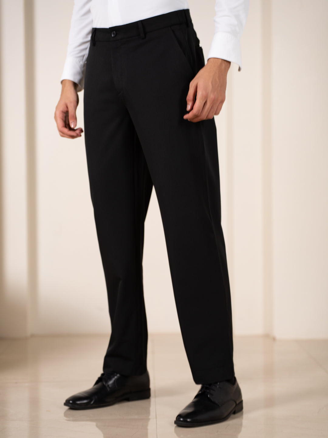 Weekday Black 925 Relaxed Fit Smart Formal Trousers