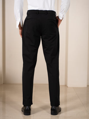 Weekday Black 925 Relaxed Fit Smart Formal Trousers