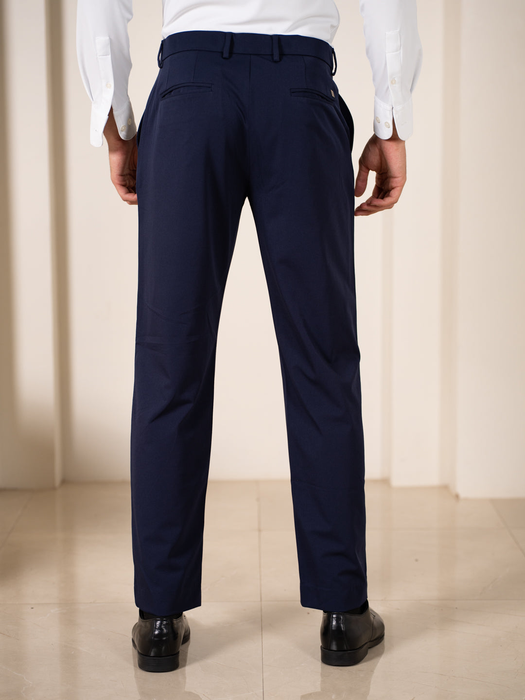 Workday Navy 925 Relaxed Fit Smart Formal Trousers