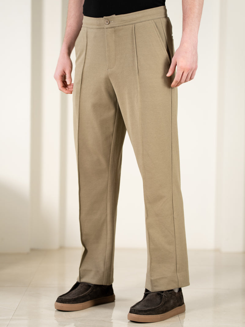 Hawk Khaki Relaxed Fit Power-Stretch Korean Pintuck Pants