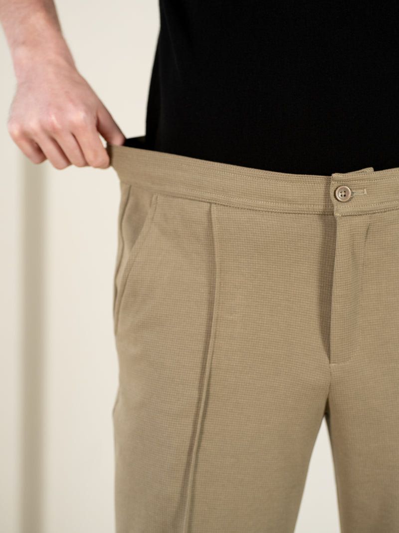 Hawk Khaki Relaxed Fit Power-Stretch Korean Pintuck Pants