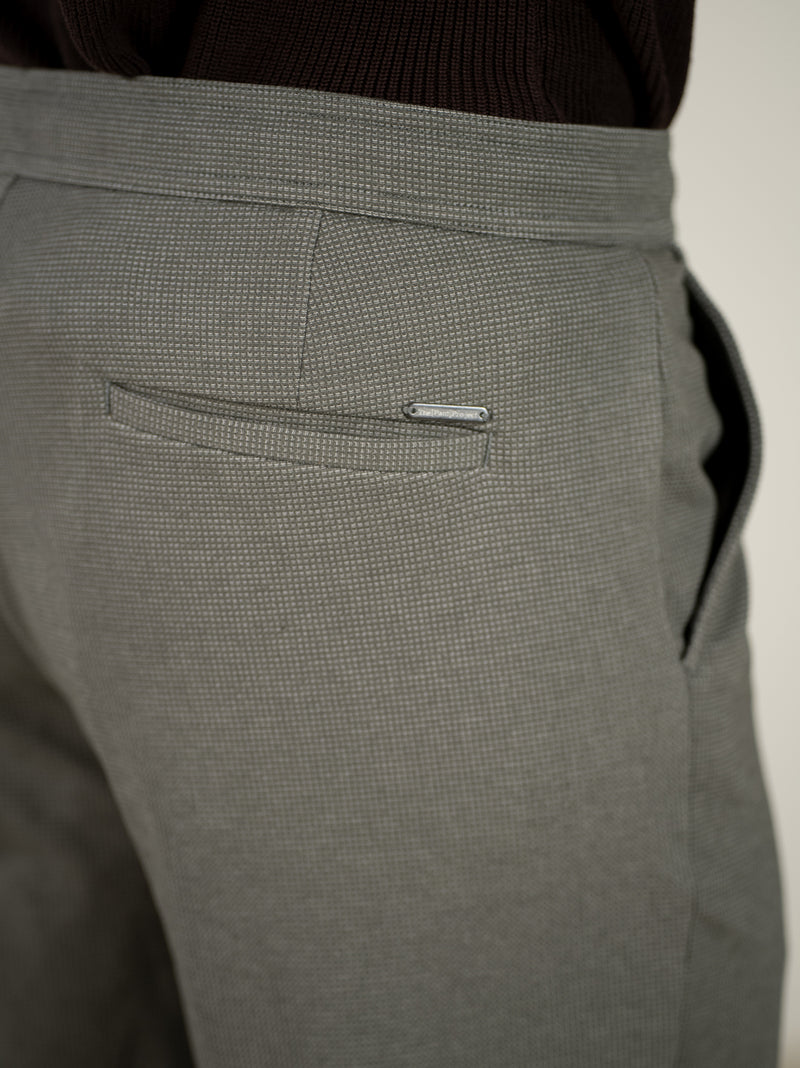 Viren Green Relaxed Fit Power-Stretch Korean Pintuck Pants