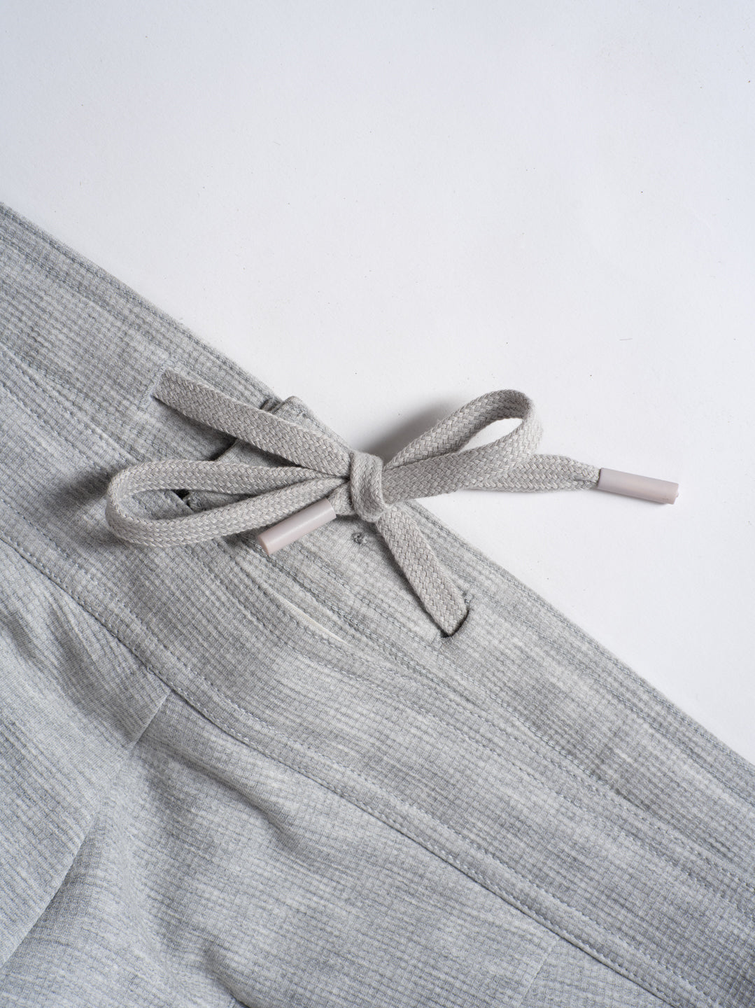 Aurest Grey Relaxed Fit Power-Stretch Korean Pintuck Pants