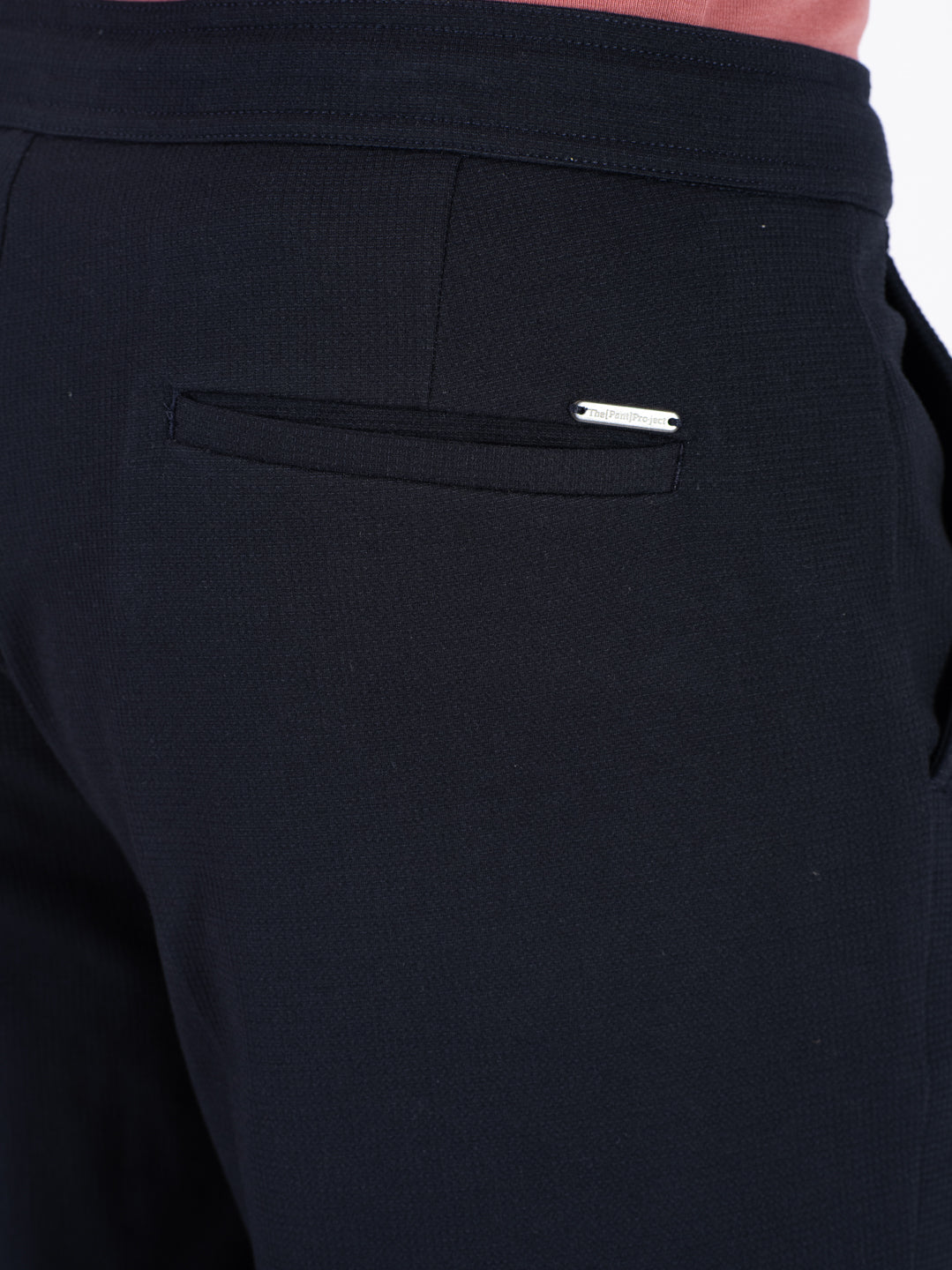 Brooke Navy Relaxed Fit Power-Stretch Korean Pintuck Pants