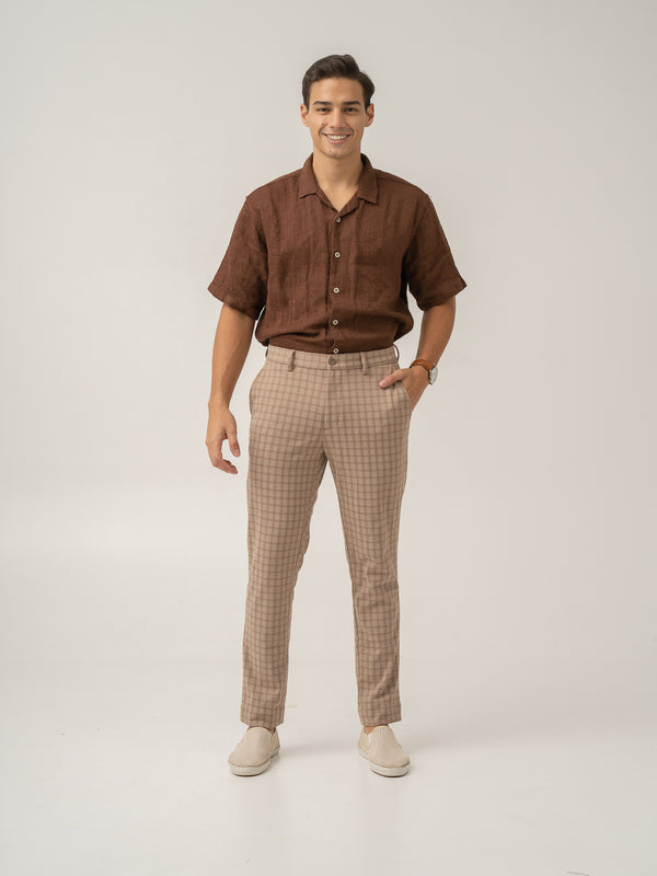 Fox Khaki Window Checks Power-Stretch Pants