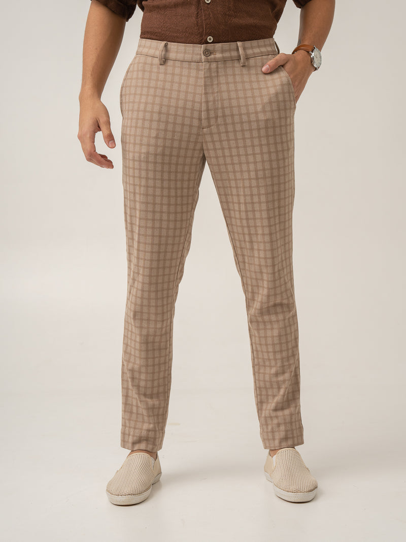 Fox Khaki Window Checks Power-Stretch Pants