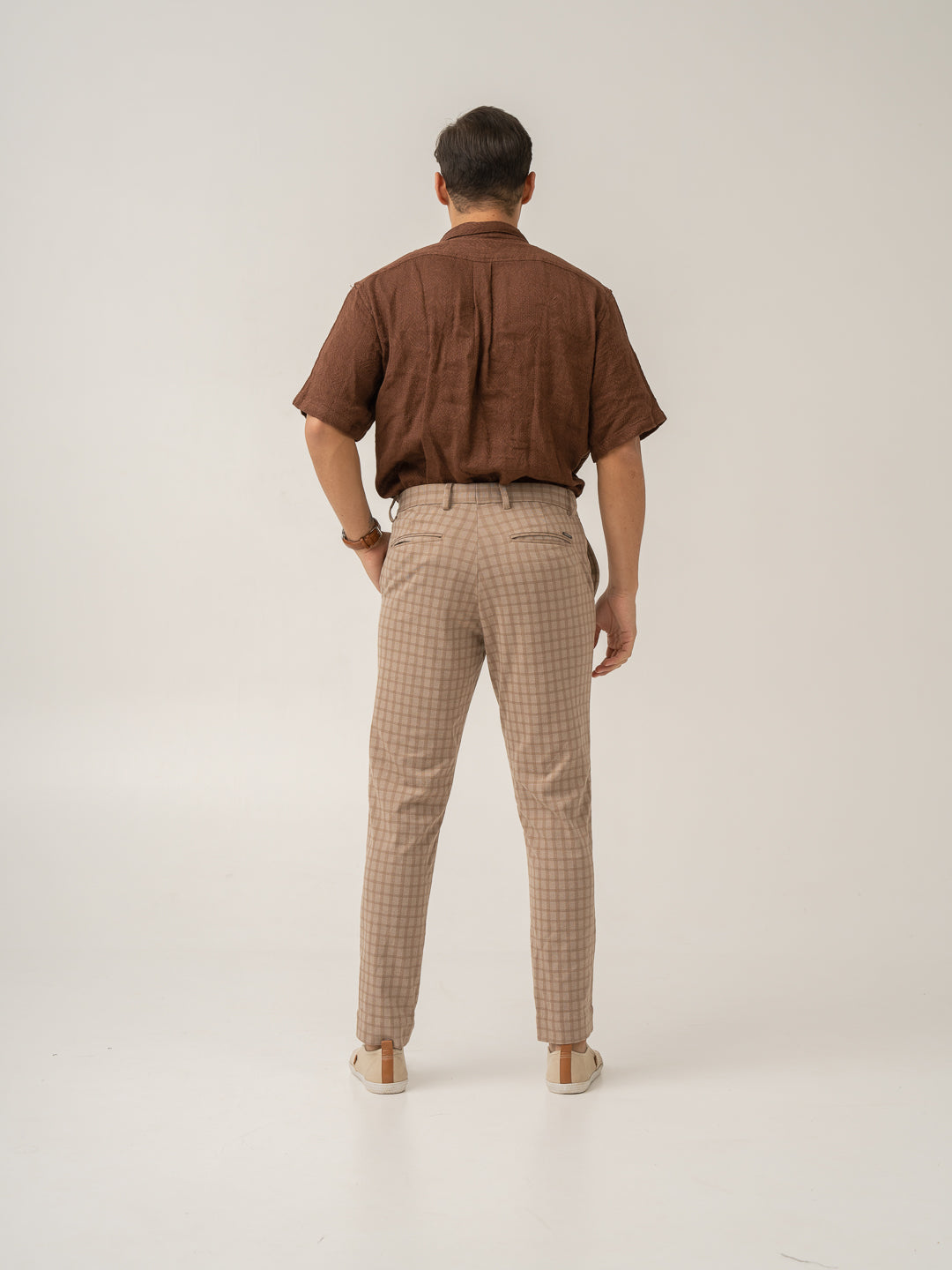 Fox Khaki Window Checks Power-Stretch Pants