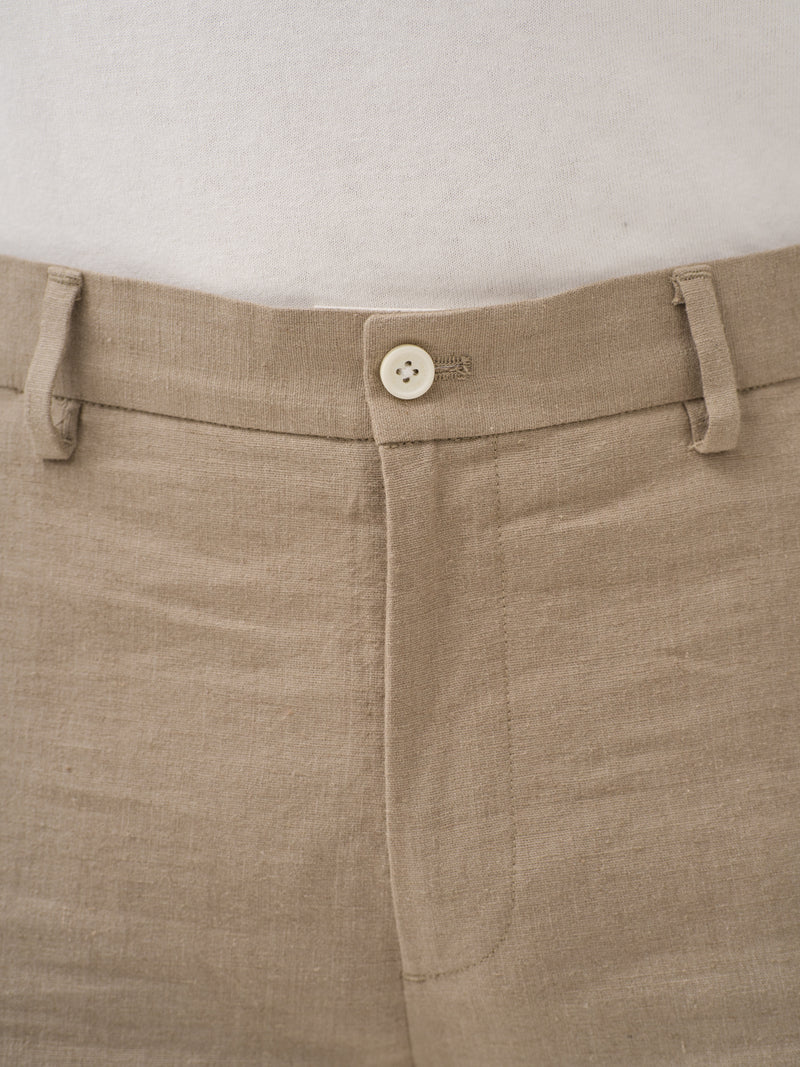 Hushfield Khaki Linen Sorona Pants