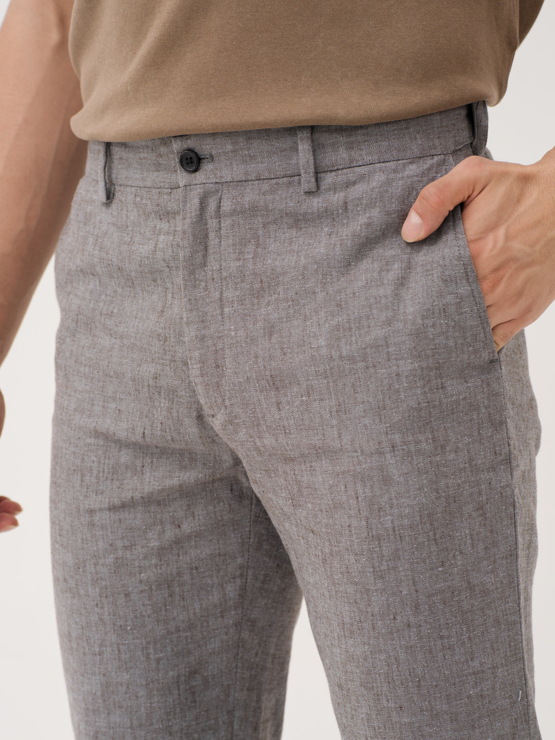 Earthkind Grey Linen Sorona Pants