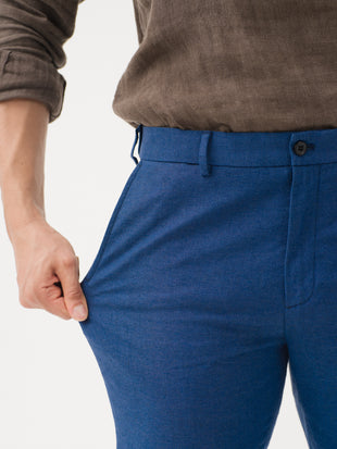 Aqualon Blue 100% Linen Pants
