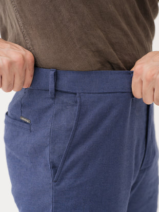 Havenloop Navy Linen Sorona Pants