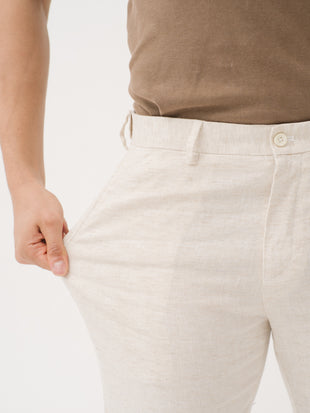 Reflora Cream Linen Sorona Pants