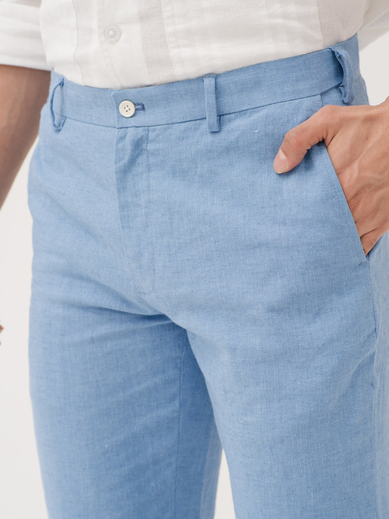 Breatheloop Blue Linen Sorona Pants