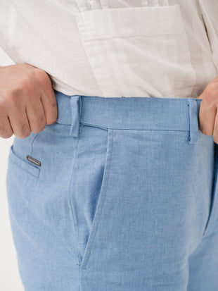 Breatheloop Blue Linen Sorona Pants