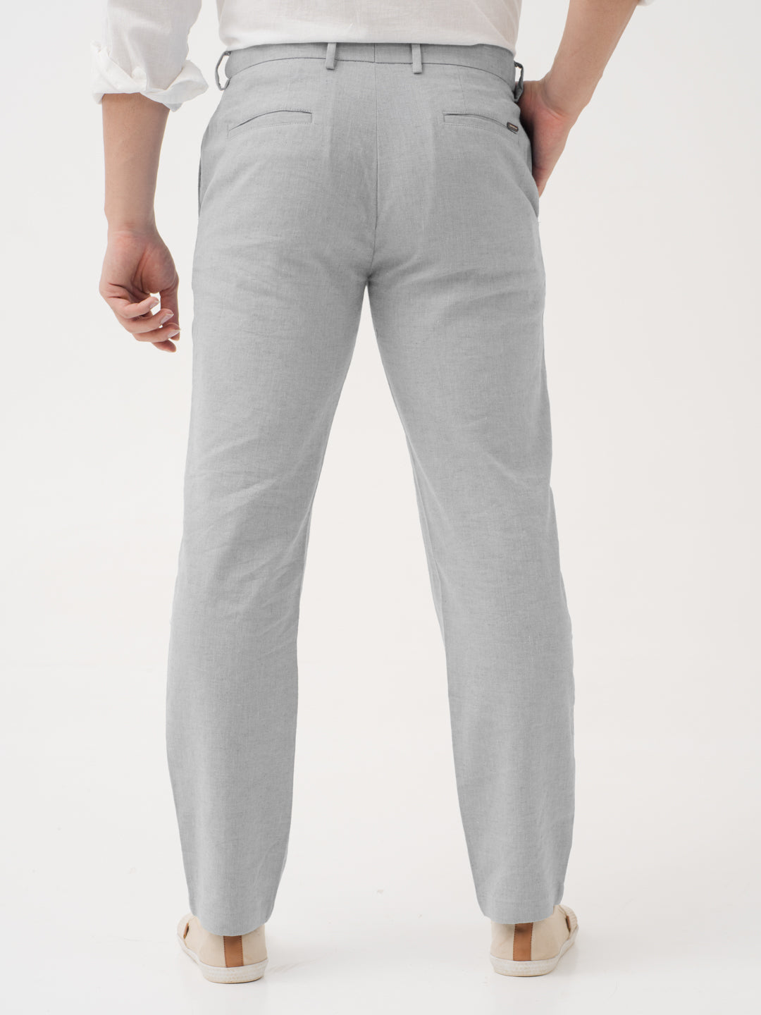 Froselle Grey Linen Sorona Pants