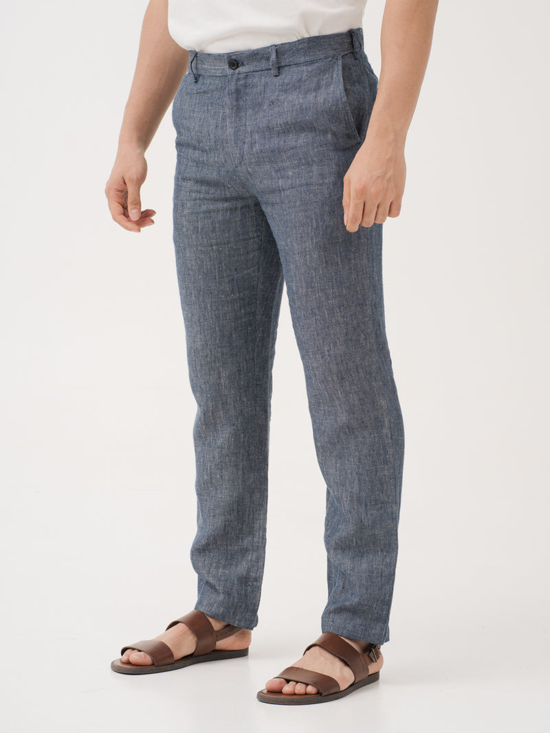 Thryv Indigo 100% Linen Pants