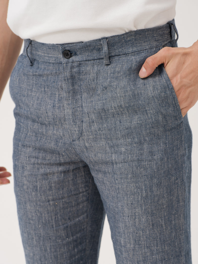 Thryv Indigo 100% Linen Pants