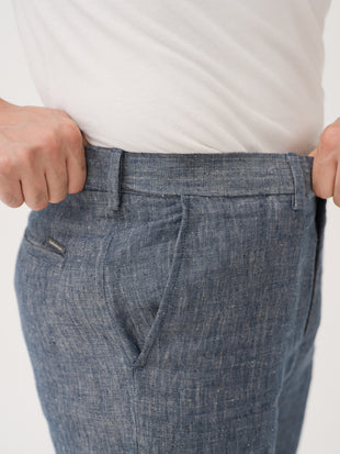 Thryv Indigo 100% Linen Pants