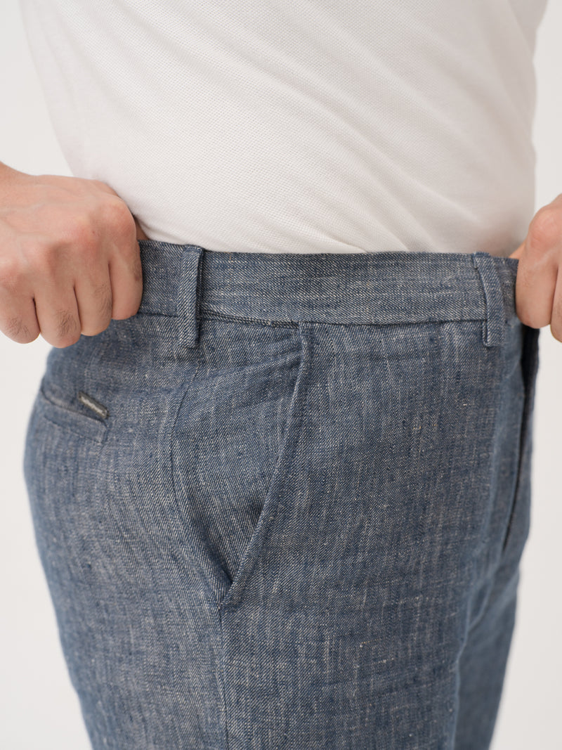Thryv Indigo 100% Linen Pants