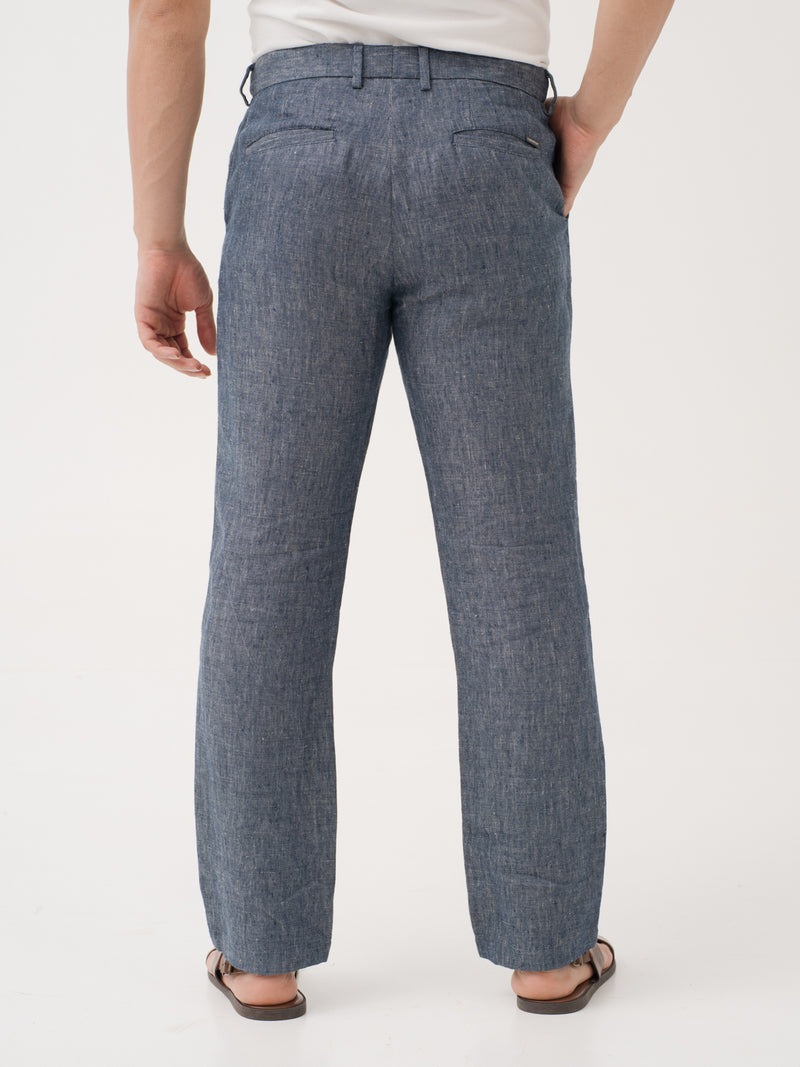 Thryv Indigo 100% Linen Pants