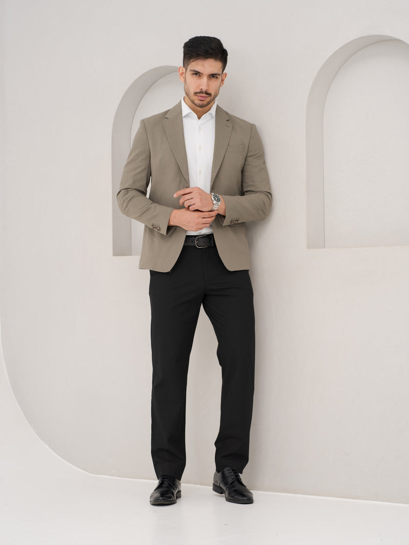 Everyday Black Relaxed Fit Stretch Formal Pants