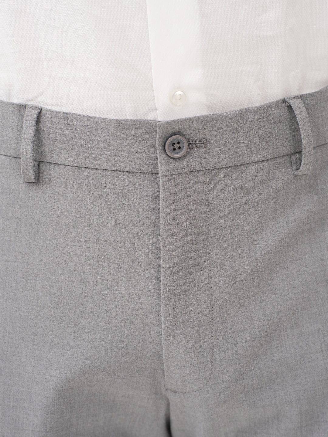 Effortless Grey Relaxed Fit Stretch Formal Pants