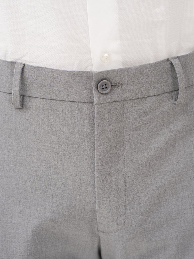 Effortless Grey Relaxed Fit Stretch Formal Pants