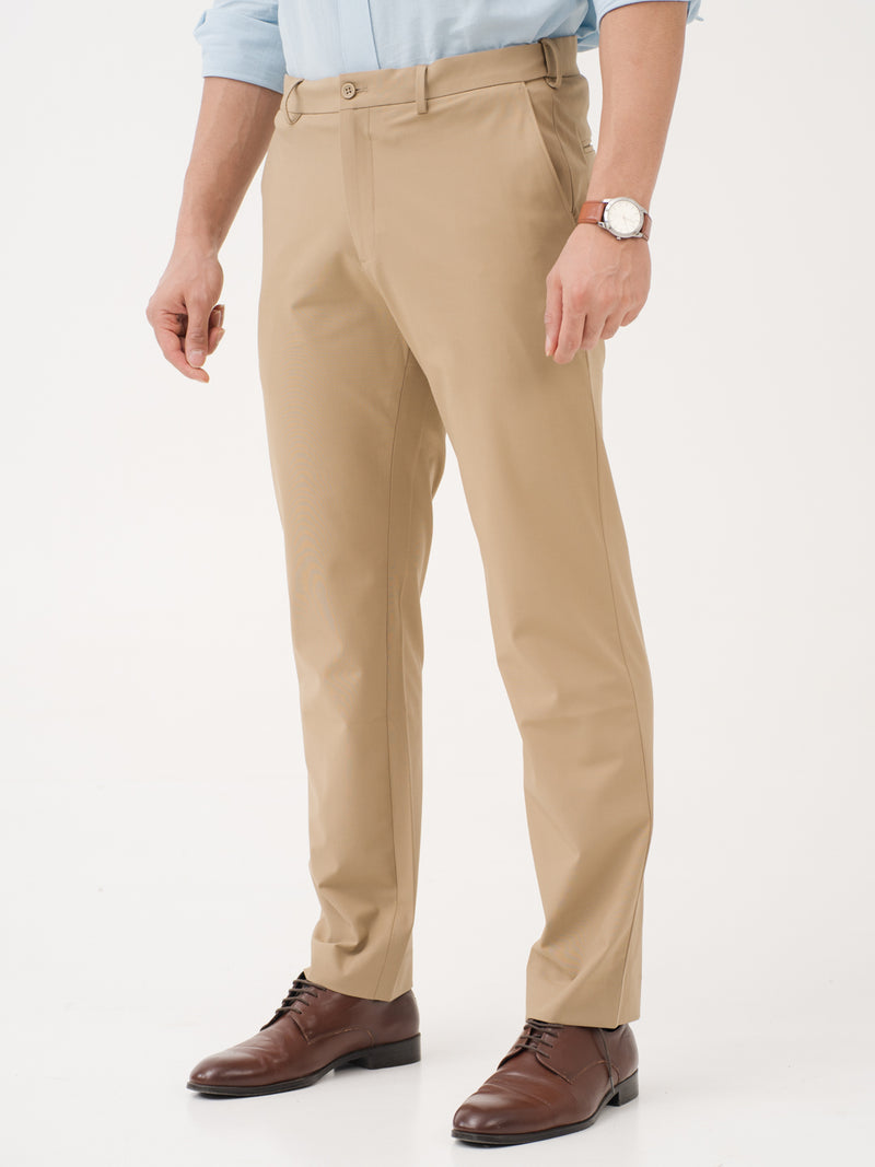 Somewhere Khaki Relaxed Fit Stretch Formal Pants
