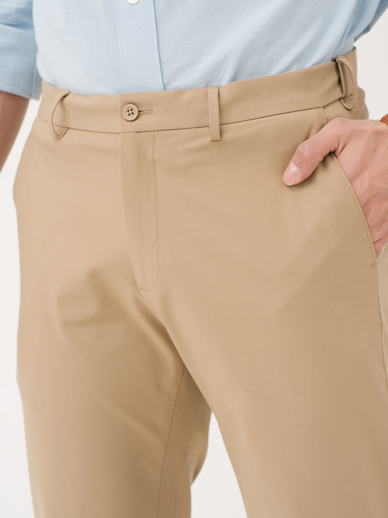 Somewhere Khaki Relaxed Fit Stretch Formal Pants