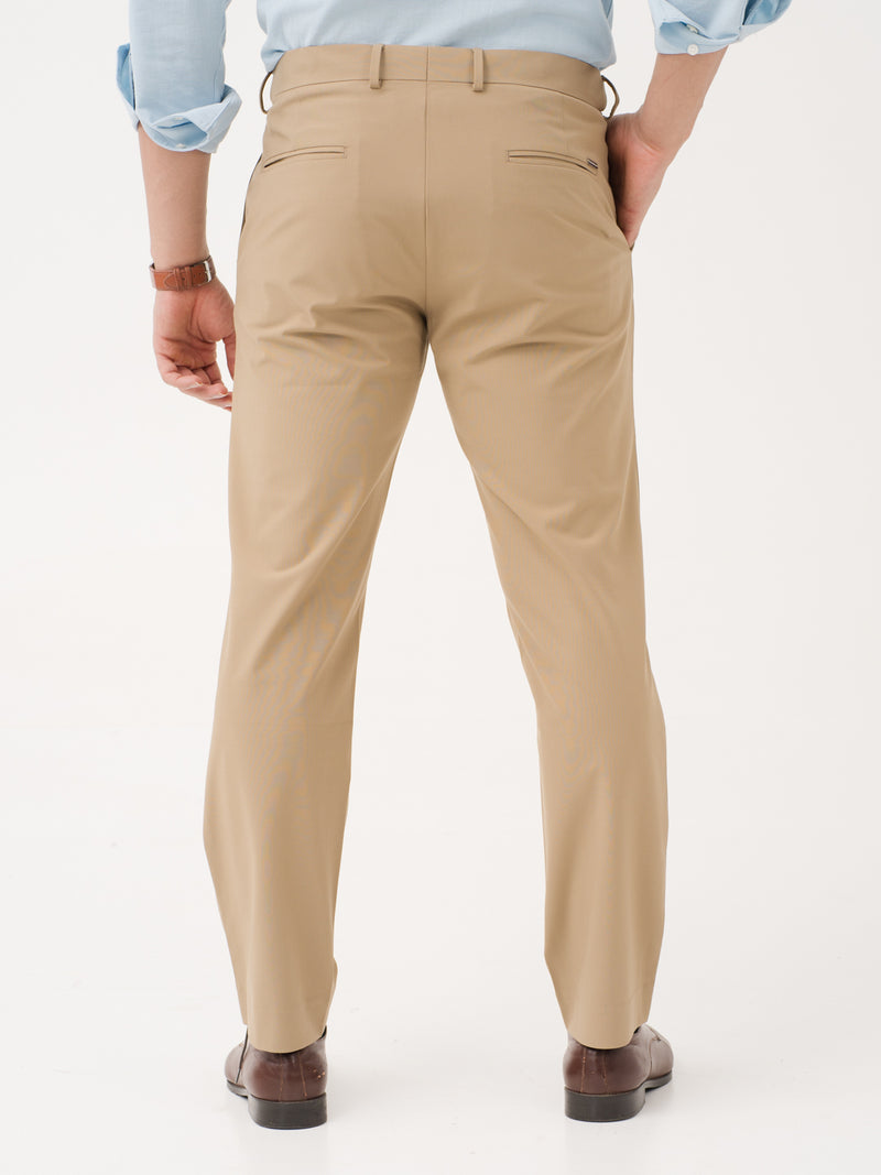 Somewhere Khaki Relaxed Fit Stretch Formal Pants