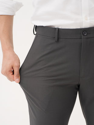 Timeless Grey Relaxed Fit Stretch Formal Pants