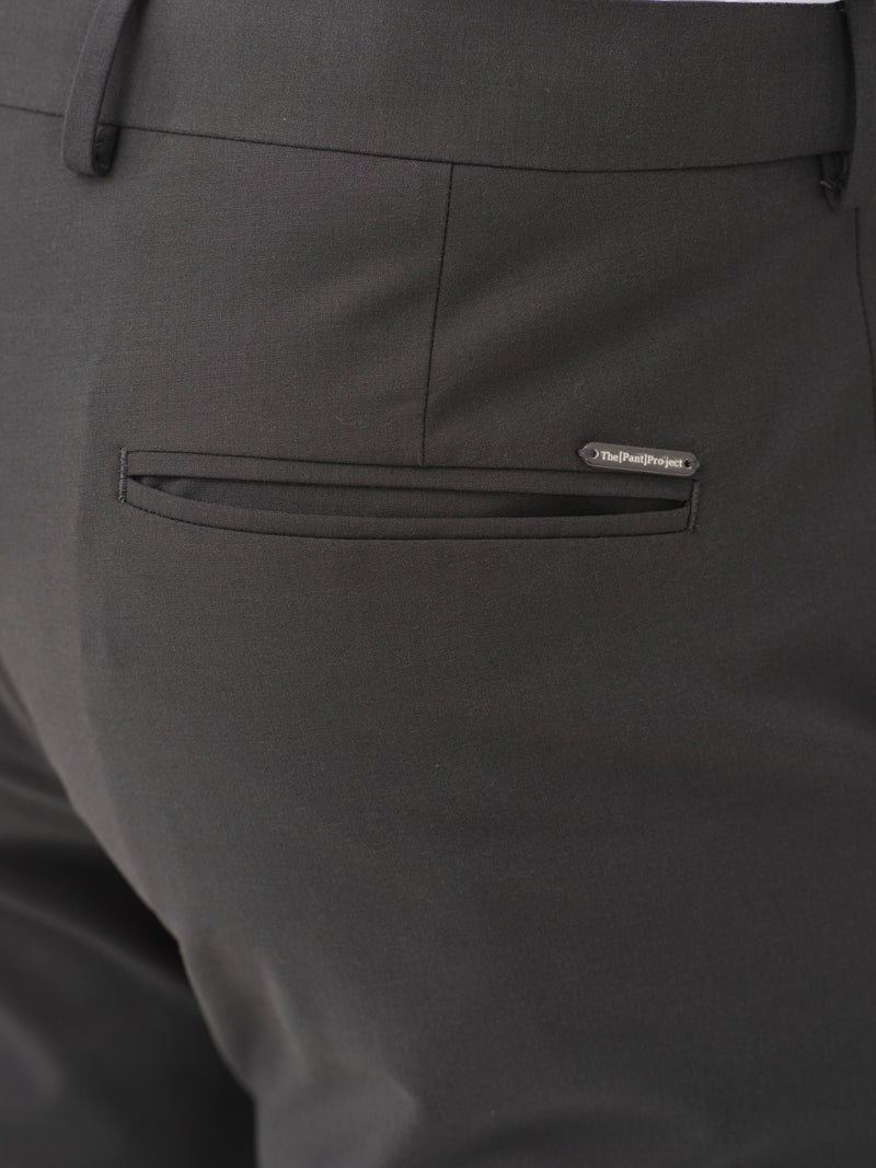 Timeless Grey Relaxed Fit Stretch Formal Pants